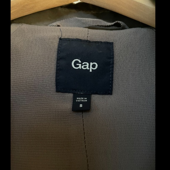 Gap Taupe/Gray Tie-Waist Trench Coat Rain Jacket - Picture 8 of 8